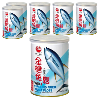 味一 金槍魚鬆 鮪魚鬆, 自然原味, 罐裝外包裝，方便舀取, 200g, 6罐