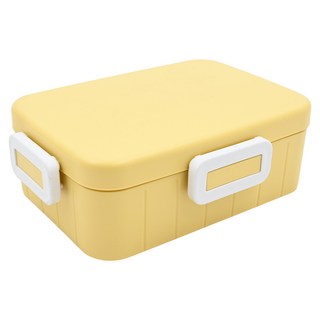 Skater 抗菌四扣單層便當盒 YZFL7AG, 黃色, 1個