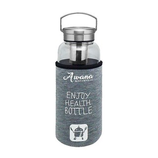 AWANA 手提鋼蓋玻璃瓶, 隨機出貨, 1L, 1個