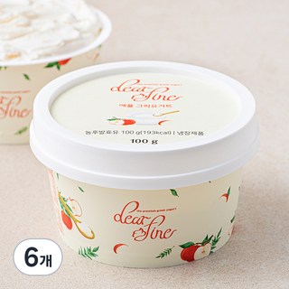 디어파인 애플 그릭요거트, 100g, 1개입, 6개
