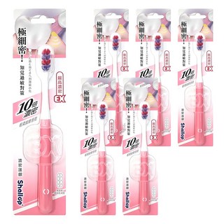 Shallop 刷樂 濃密護齦牙刷 SAA-H001-1 顏色隨機, 1入, 6支