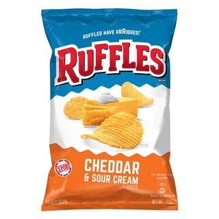 RUFFLES 波樂洋芋片 酥脆波浪造型 濃郁起司與酸奶油, 起司, 184.2g, 1包