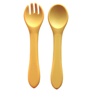 KINTO BONBO 餐匙餐叉組, 餐匙 + 餐叉, 粉黃色, 1組