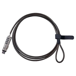 WIDE VIEW USB筆記型電腦四位密碼鎖 1.9M鋼材鋅合金金鋼絲PVC, CPL-USB, 單色