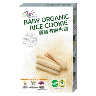 BabyBest 貝比斯特 寶寶有機稻鴨米餅 純素 7個月以上, 原味, 80g, 1盒