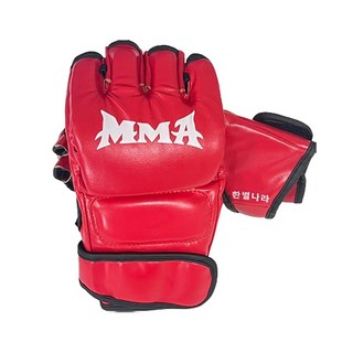 Hanbyulnara 柔術拳擊格鬥訓練對打手套, MMA紅色, 1個