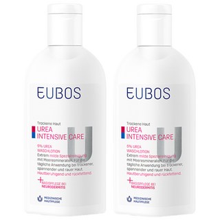 EUBOS Urea intensive care溫和海鹽5%尿素沐浴乳, 2個, 200ml