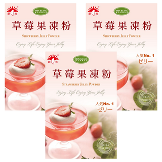 新光洋菜 草莓風味果凍粉, 1kg, 3盒