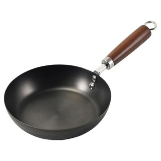 PEARL LIFE 珍珠金屬 氮化處理防鏽鐵平底鍋 HC-550 黑色, 20cm, 1個