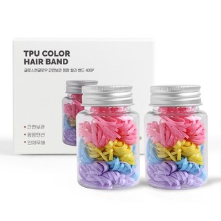 Gloss&Glow綁髮橡皮筋 200入, 混色, 2罐