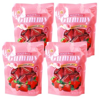 義美 草莓煉乳QQ糖巧克力球三角包, 238g, 4包
