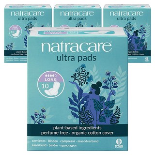 나트라케어 울트라 패드 윙 생리대 날개형, 대형, 10개입, 4개