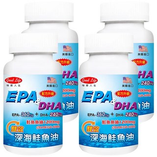good Life 得意人生 合您清魚油膠囊, 60顆, 1.7g, 4罐
