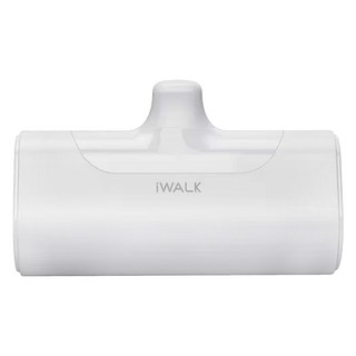 Iwalk 口袋充電寶四代行動電源, 4500mAh Lightning/Type-C 隨插隨充, DBL4500L-002A, 白色