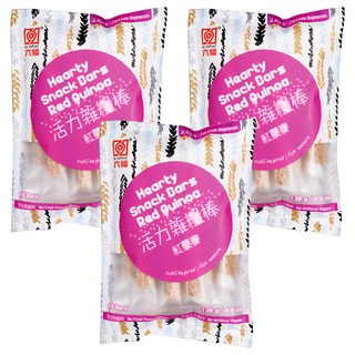 六福 活力雜糧棒 紅藜麥 層層酥脆 口感多層次 根根獨立包裝 方便攜帶, 130g, 3袋