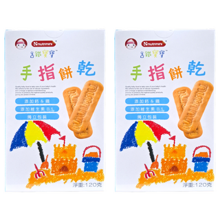 Nnutrinini 脆妮妮 含鐵寶寶餅, 添加鈣及鐵, 添加維生素B1, 獨立包裝, 適合8個月以上寶寶, 原味, 120g, 2盒