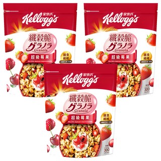 Kellogg's 家樂氏 纖穀脆 超級莓果, 300g, 3個