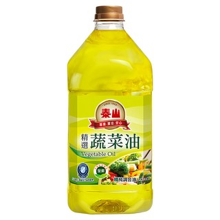 泰山 精選蔬菜油 全素 不添加棕櫚油, 3L, 1瓶
