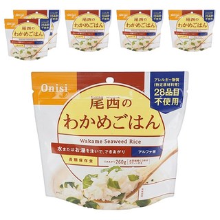 尾西 沖泡即食海帶芽飯, 100g, 6包