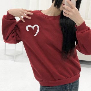 PEONIST 迷你愛心彩色圓領大學T