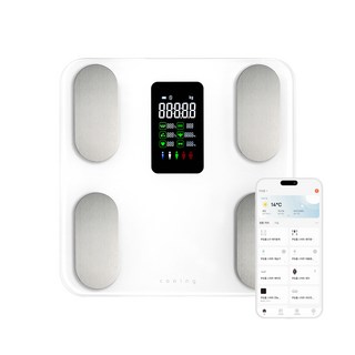 쿠잉전자 체성분 체중계, 화이트, 1개, SBF-B18WH