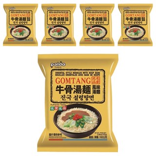 paldo 八道 牛骨湯麵 香醇湯頭 順口不辣, 5包
