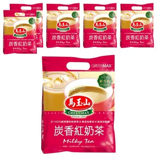 馬玉山 炭香紅奶茶 100%紐西蘭奶粉使用 無添加香料 無添加奶精, 15g, 14包, 6袋