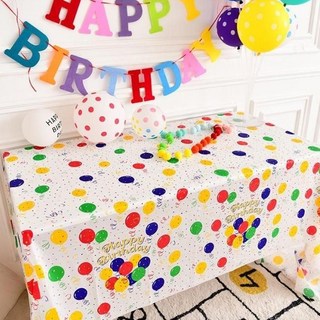 Mii Mii Select 生日派對防水桌布 彩虹款 2入, 彩虹, 2個