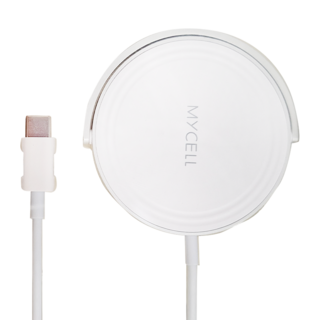 MYCEll 積進科技 15W 磁吸式無線充電器 150CM 台灣製造, 白色, 1個