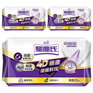 farcent 花仙子 驅塵氏 靜電除塵紙 25張入, 3包
