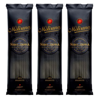 Molisana 茉莉 墨魚麵 高山冷泉純淨認證 仿古銅模Bronze Die製作 麵體表面粗糙 更能吸附醬汁, 500g, 3包