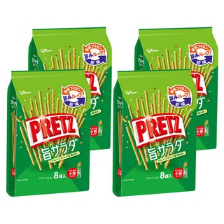 glico 格力高 PRETZ 百力滋 沙拉脆棒 8包入, 117.6g, 4袋