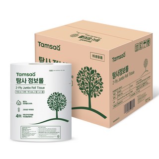 탐사 천연펄프 2겹 점보롤 150m, 1개, 16롤