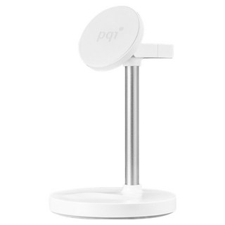 pqi 勁永 三合一磁吸無線充電器，自動磁吸定位，可調角度設計，台灣BSMI/NCC雙認證, 1個, WCS23WR