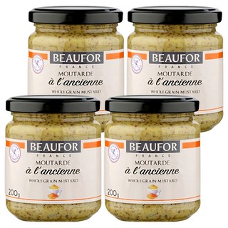 BEAUFOR 堡芙 法式芥末籽醬 200g, 4罐