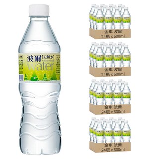 金車 波爾 天然水, 600ml, 96瓶