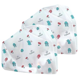 機車防雨罩 2件, 小恐龍款 白色