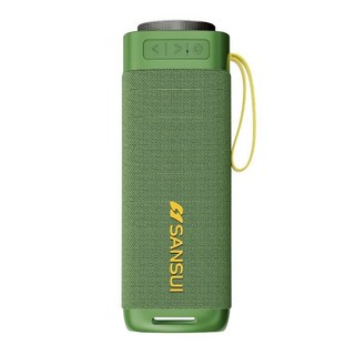 SANSUI 山水 漫遊者低音炮戶外藍芽喇叭 附收納袋, SR-X6G, 炫綠青