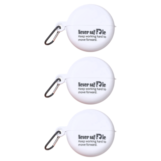 E.City 可攜式口罩線材飾品圓形小物收納盒, 白色, 3個