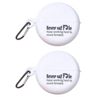 E.City 可攜式口罩線材飾品圓形小物收納盒, 白色, 2個