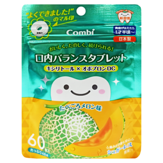 Combi 康貝 teteo無糖口嚼錠 60粒 日本產, 哈蜜瓜, 48g, 1包