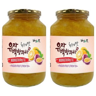 韓國蜂蜜百香果柚子茶, 1kg, 1入, 2罐