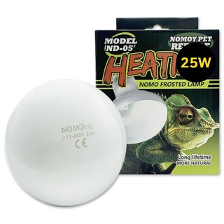 NOMOY PET 爬蟲類磨砂聚光UVA燈 25W ND-05, 1個, 白色