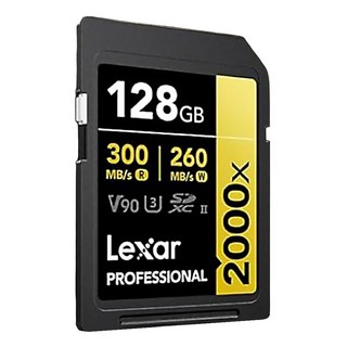 Lexar 雷克沙 Professional SDXC 2000X 128GB V90 UHS-II U3 記憶卡 高速傳輸, 1個