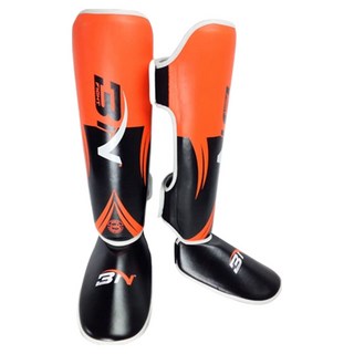 S-SportPlus+ bn護腿 橘色 專業拳擊護腿 搏擊散打訓練護具, M, 1雙