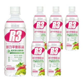 Glory Nutria 維維樂 R3活力平衡飲品PLUS 草莓奇異果口味 添加葡聚醣900 低滲透壓補充水分電解質, 500ml, 6瓶