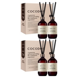 코코도르 디퓨저 + 섬유스틱 7p, 양재동꽃시장, 500ml, 4개