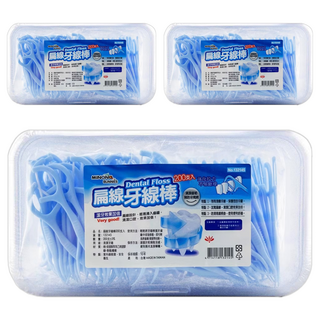 minono 米諾諾 扁線牙線棒, 7cm, 200支, 3盒