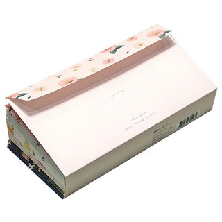 핑크풋 6000 꽃길 편지 봉투세트, 혼합색상, 56개