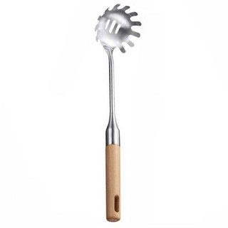 日式木柄304不鏽鋼廚具 撈麵杓, 1支